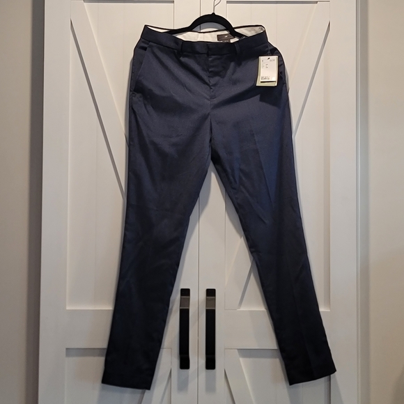 NWT H&M Navy Blue Skinny Stretch Dress Pants | Size 30R - Picture 1 of 8